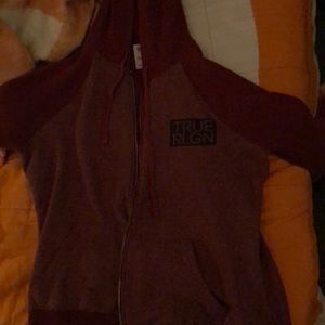 True religion maroon hoodie